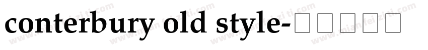 conterbury old style字体转换